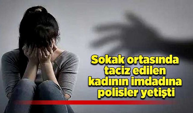 Sokak ortasında taciz edilen kadının imdadına polisler yetişti