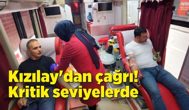 Kızılay'dan kritik çağrı " Kritik seviyelerde"