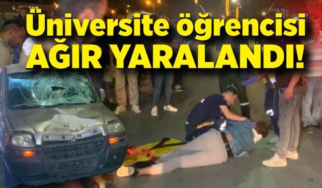 Karamanda feci kaza; Aracın çarptığı üniversite öğrencisi ağır yaralandı