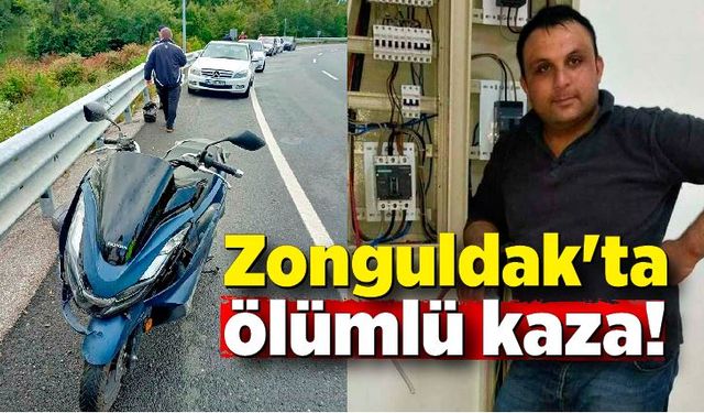 Zonguldak'ta ölümlü kaza!  Otomobilin çarptığı motosiklet sürücüsü hastanede öldü