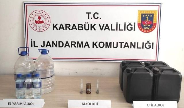 Karabük'te sahte alkol operasyonu