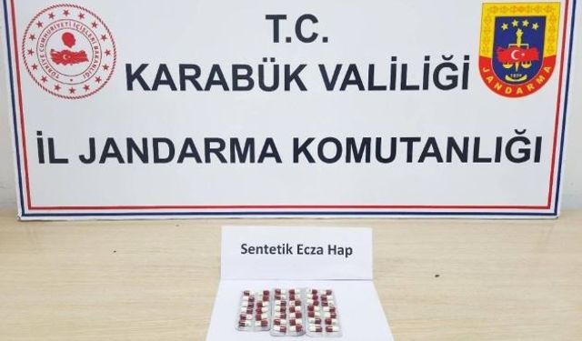 Karabük'te 40 adet sentetik hap ele geçirildi