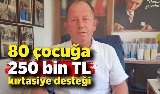 80 çocuğa 250 bin TL kırtasiye desteği