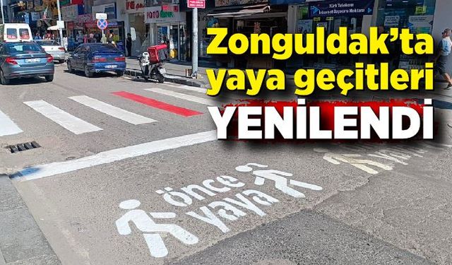 Zonguldak’ta yaya geçitleri yenilendi