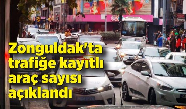 Zonguldak'ta trafiğe kayıtlı araç sayısı açıklandı