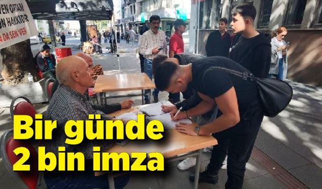 Bir öğün ücretsiz yemek kampanyasına bir günde 2 bin imza