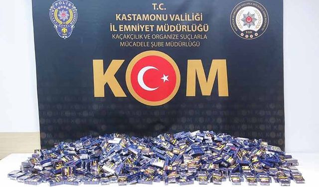 Kastamonu’da binlerce doldurulmuş makaron ele geçirildi