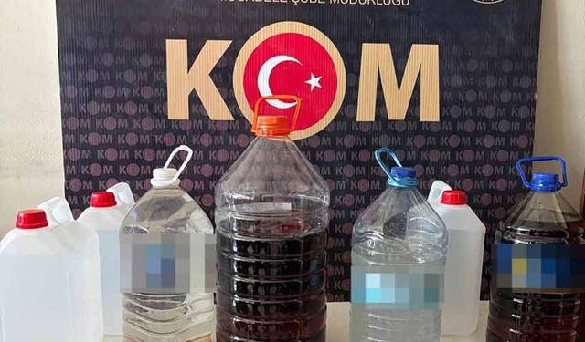 Emniyetten operasyon 37 litre kaçak içki ele geçirildi