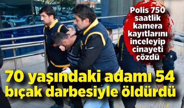 70 yaşındaki adamı 54 bıçak darbesiyle öldüren zanlı tutuklandı