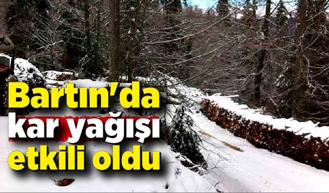 Bartın'da hem yağmur hem de kar yağışı etkili oldu