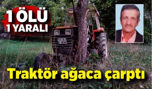 Bolu’da traktör ağaca çarptı: 1 ölü, 1 yaralı