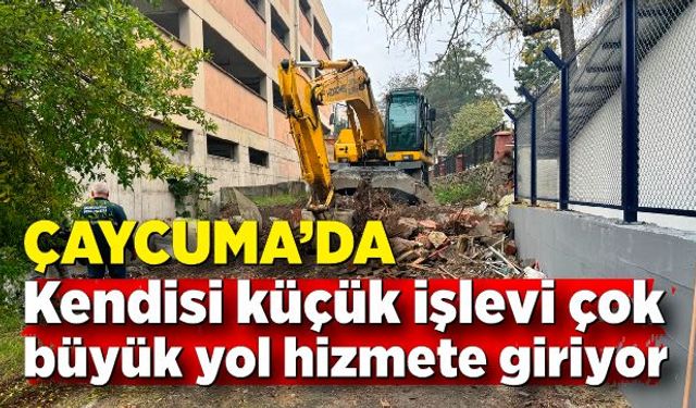 Çaycuma trafiğini rahatlatacak yol hizmete giriyor