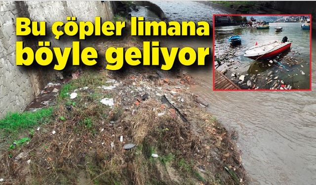 Bu çöpler limana böyle geliyor