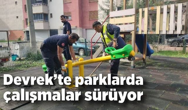 Devrek’te parklarda çalışmalar sürüyor