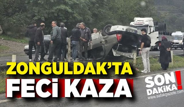 Zonguldak’ta ıslak zemin kazaya neden oldu