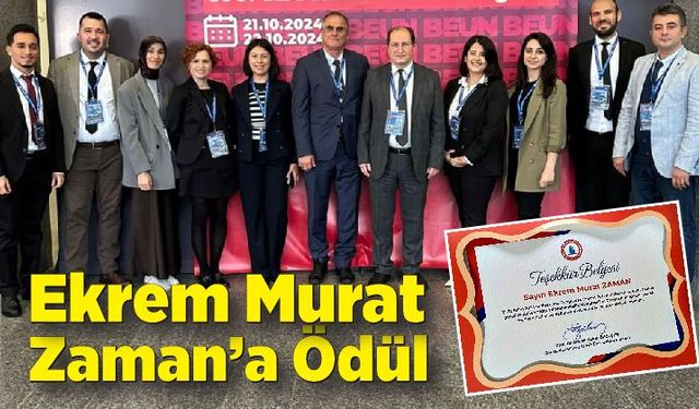 Ekrem Murat Zaman’a Ödül