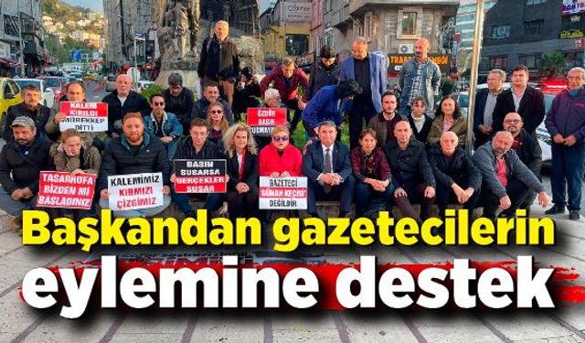 Tahsin Erdem’den gazetecilere oturma eyleminde destek