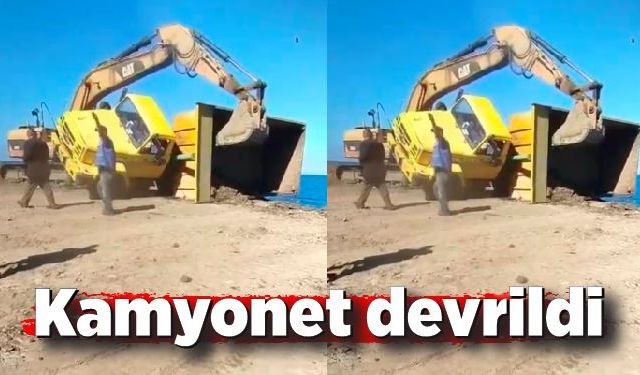 Karadeniz Ereğli ilçesinde kamyonet devrildi