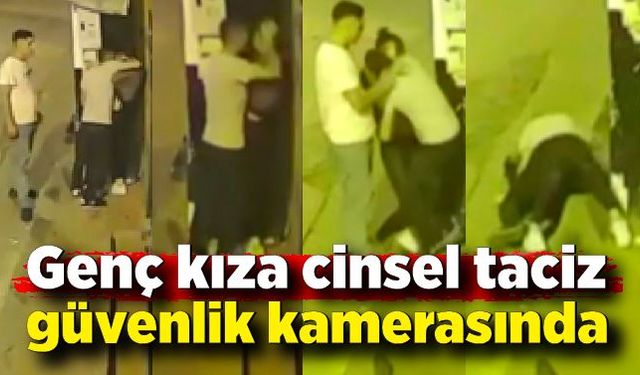 Genç kıza cinsel taciz güvenlik kamerasında