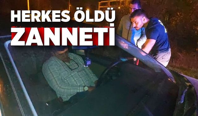 Aracın içinde sızıp kalınca vatandaşlar öldü zannetti; Gerçek farklı çıktı