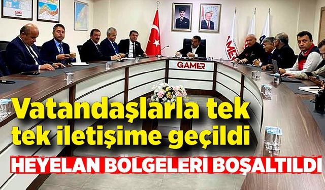 Vatandaşlarla tek tek iletişime geçildi, heyelan bölgeleri boşaltıldı