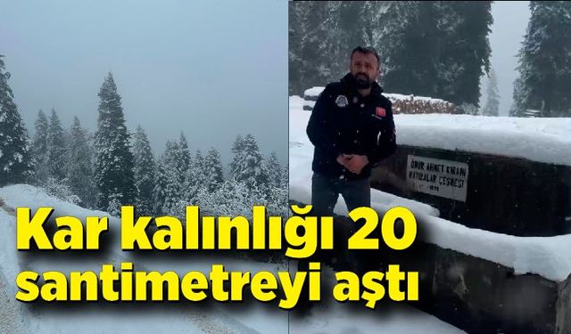 Karabük'te kar kalınlığı 20 santimetreyi aştı