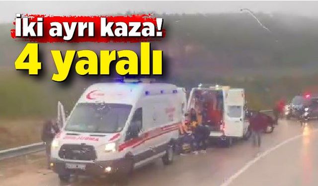 Karabük'te iki ayrı kaza: 4 yaralı