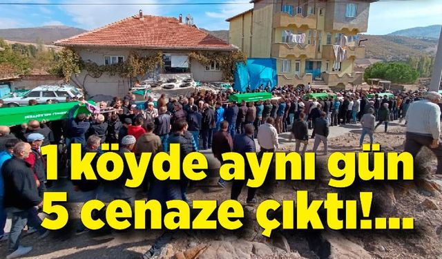 1 köyden aynı gün 5 cenaze birden çıktı