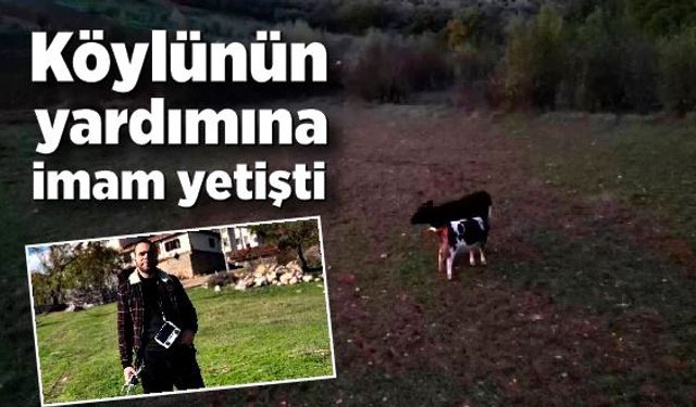 Köylünün yardımına imam yetişti! Kayıp hayvanlar dron ile bulundu