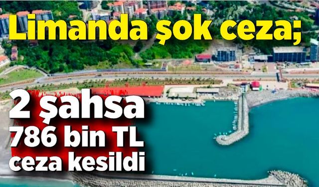 Limanda şok ceza; 2 şahsa yaklaşık bir milyon ceza kesildi