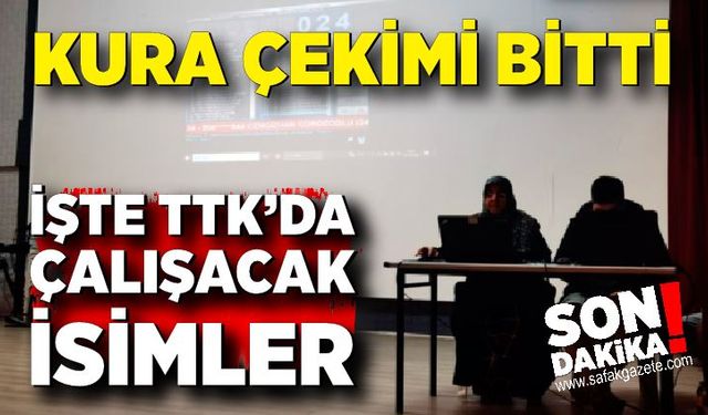 TTK'da kura çekimi sona erdi; İşte kazananların tam listesi