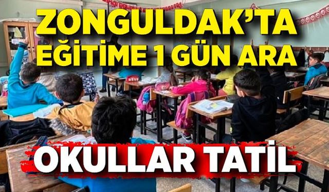 Zonguldak'ta okullar tatil