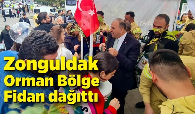 Zonguldak Orman Bölge Fidan dağıttı