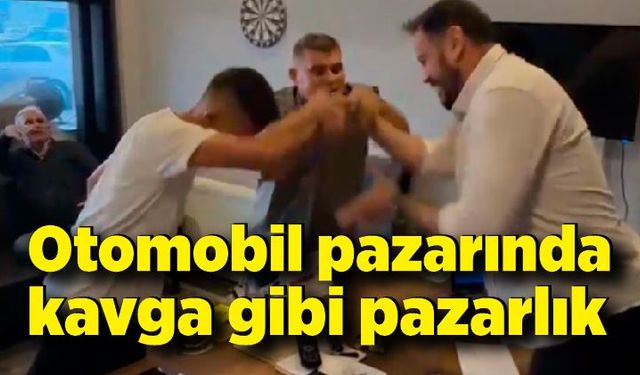 Otomobil pazarında kavga gibi pazarlık