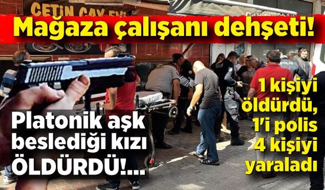 Mağaza çalışanı genç kızı öldürdü, polis ve 4 kişiyi yaraladı