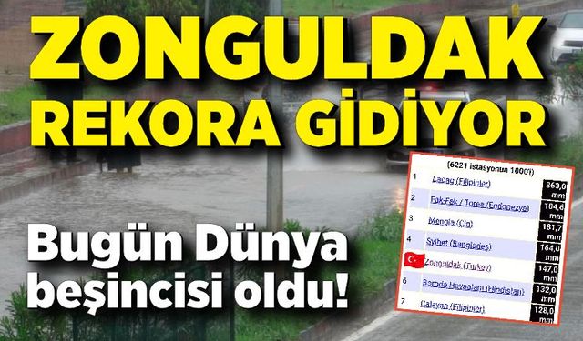 Zonguldak rekora gidiyor: Bugün Dünya beşincisi oldu!