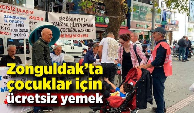 Zonguldak’ta çocuklar için ücretsiz yemek kampanyası