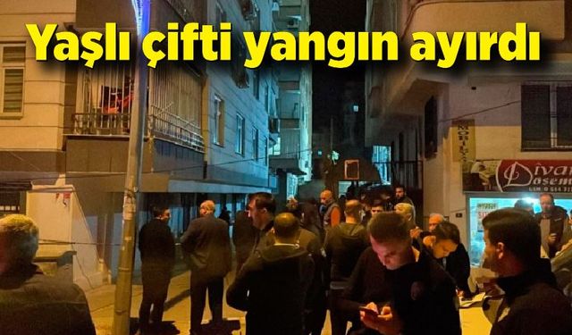 Yaşlı çifti yangın ayırdı