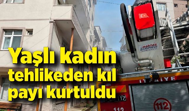 Yaşlı kadın tehlikeden kıl payı kurtuldu