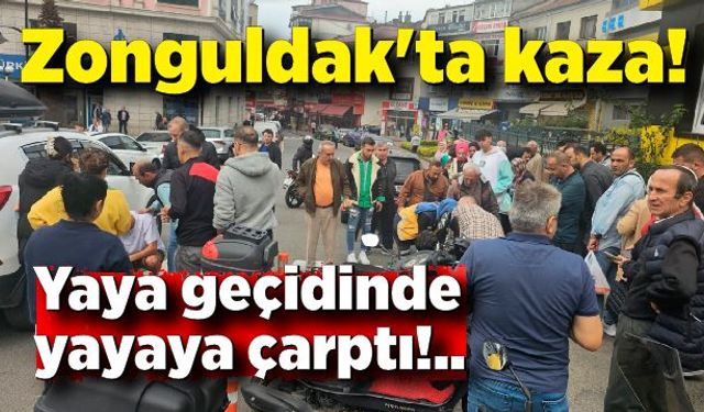 Zonguldak'ta kaza! Yaya geçidinde yayaya çarptı