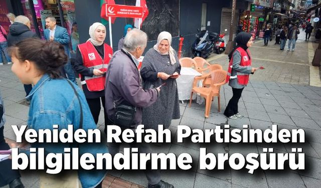 Yeniden Refah Partisinden bilgilendirme broşürü