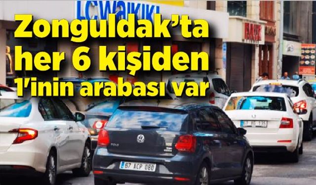 Zonguldak’ta her 6 kişiden 1'inin arabası var