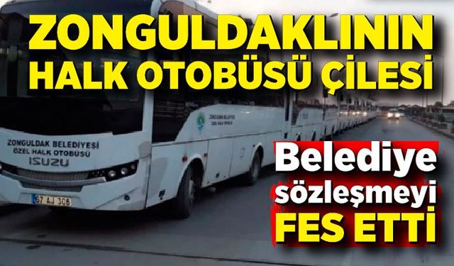 Belediye sözleşmeyi fes etti, seferler dolmuşlarla olacak