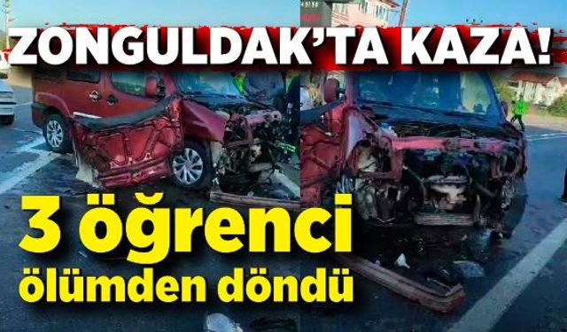 Öğrenci servisi ile ticari araç çarpıştı