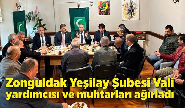 Zonguldak Yeşilay Şubesi Vali yardımcısı ve muhtarları ağırladı