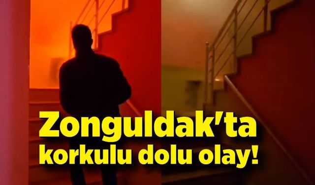 Zonguldak'ta korkulu dolu olay!