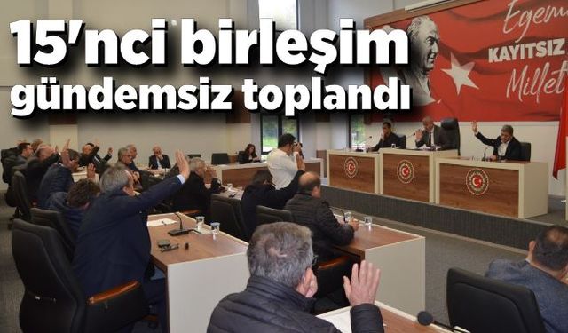 İl genel meclisi 15'nci birleşiminde gündemsiz toplandı