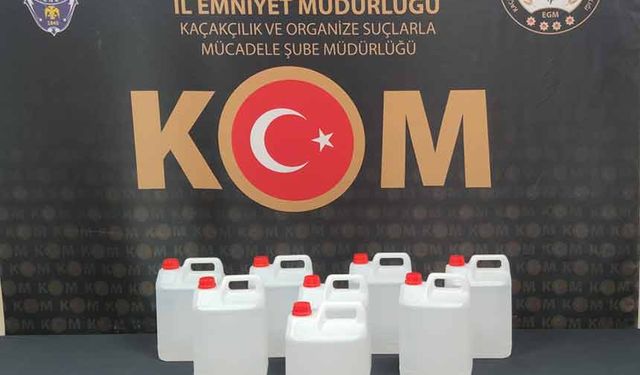 Kastamonu'da 40 litre etil alkol ele geçirildi