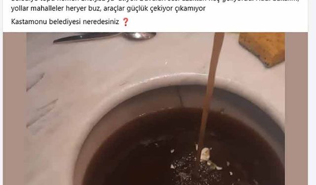 Musluklardan çamurlu su akmasına tepki