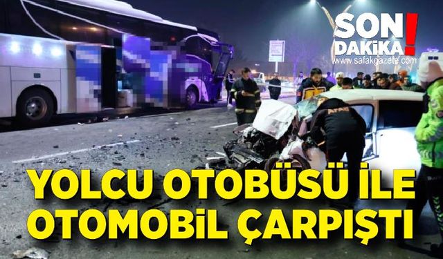 Otomobil ile otobüs çarpıştı: 1 ölü